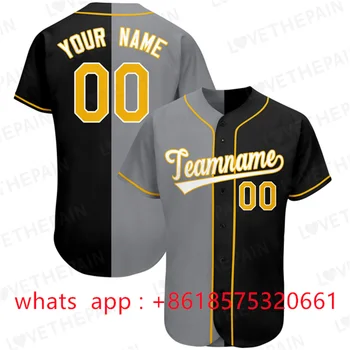 Personalizado de Beisebol Jersey Único de Beisebol Camisa da Equipe de Impressos Número de Nome de Colégio da Liga de Softball Jogo de Camisa de Treino para Homens/Mulheres