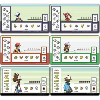 Vintage Pixel Pokemon Jogo de Mesa Tapete Adequado para Ptcg Individual Duplo Batalhas Overlock Mesa de Computador Pad Menino de Presente