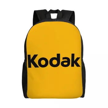 Preto Kodak Logotipo Mochila Policromia Fotógrafo De Fotografia Da Escola Faculdade Sacos De Viagem Bookbag Se Encaixa Laptop De 15 Polegadas