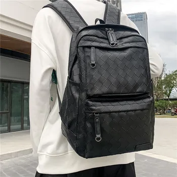 Marca tecidas à mão mochila para a viagem de lazer de grande capacidade saco de homens na moda computador saco mochila escolar para estudantes universitários