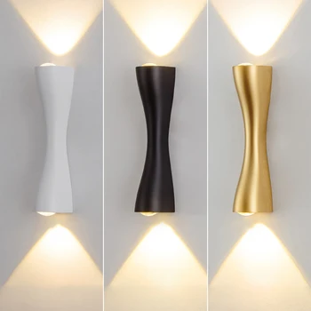 Moderno impermeável minimalista LED, lâmpada de parede indoor e ao ar livre IP65 long horn lâmpada de parede hotel corredor corredor lâmpada de cabeceira