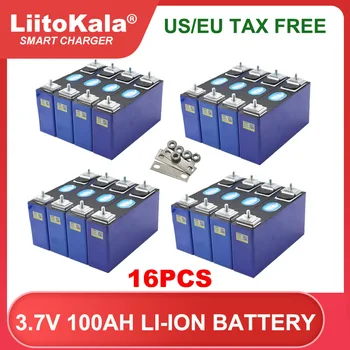 16pcs LiitoKala 3,7 V 100Ah bateria de Lítio de Grandes única célula de Potência para 3s 12v 24v Moto Carro Elétrico Vento Solar Livre de Impostos