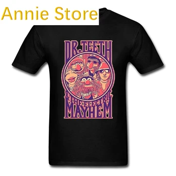 NOVA mens t-shirts O Muppet Camisa Dr. Dentes e Electric Mayhem T-Shirt Presente