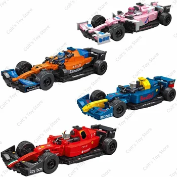 2023 Corrida de Fórmula 1 da Cidade de Velocidade, Campeão de F1 Blocos de Construção do Veículo Conjuntos FIA Carro Esporte Clássico Modelo de Tijolos Brinquedos Presentes