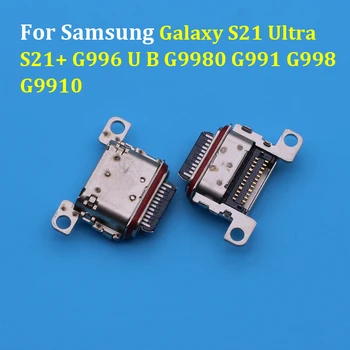 10Pcs Carregador USB Tomada Conector Soquete de Dados de Carregamento de Porta Plug Para Samsung Galaxy S21 Ultra S21+ G996 U B G9980 G991 G998 G9910