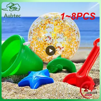 1~8PCS Exterior Infláveis Bola de Praia de Água durante o Verão de Jogar Parte do Pool de Brinquedos Brinquedos Glitter Confete Bola de Praia, Acessórios Água