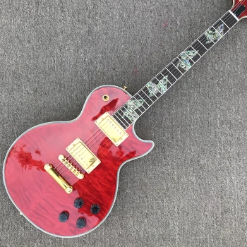 Loja personalizada, Feita na China, LP Custom de Alta Qualidade de uma Guitarra Elétrica,Rosewood Fingerboard,Hardware de Ouro,Como mostrado na figura