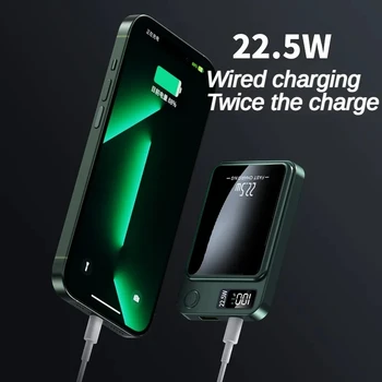 Poder magnético Externo Portátil Auxiliar Bateria 20000mAh 10000mAh sem Fio Rápida do Carregador Magsafe, para Xiaomi IPhone 13 1