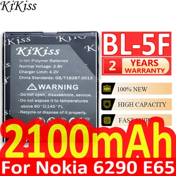 2100mAh KiKiss de Telefone Celular Recarregável Bateria de 950mAh BL-5F Para Nokia 6290 E65 N93i 6210 N96 6210S 6710N N95 BL 5F