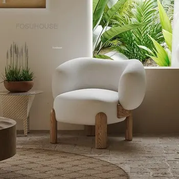 Nordic Sofá De Design Único Europeu, Sala De Estar Cadeiras Em Madeira Maciça De Lazer, Sofá, Cadeiras De Varanda Poltrona Móveis Da Sala