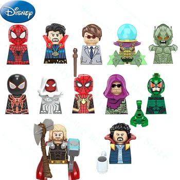 Disney Marvel Blocos de Construção de super-Heróis homem-Aranha, Homem-Aranha, Venom Mini Figuras de Ação Montar Bonecas Brinquedos para Meninos Presentes