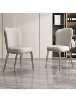 2022 Novo High-end italiano Luz de Luxo Moderno, Simples Cadeira de Jantar Soft Bag Maquiagem Cadeira Família de Café de Volta a Mesa de Jantar E