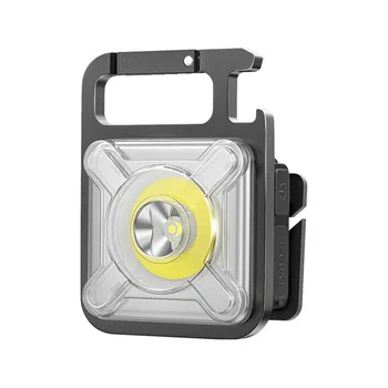 Mini Keychain da Tocha da Lanterna elétrica do Brilho Grampo de Chapéu de Luz ao ar livre Multi-funcional de Emergência, Luz de Trabalho Camping Lanterna Farol