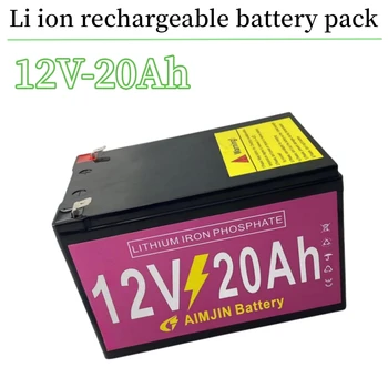 12V 20Ah de Lítio 18650 Recharable Bateria Solar, Bateria de Armazenamento Elétrico de Iluminação Exterior da Bateria
