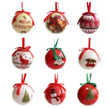 Bola De Natal Pingente Melhor Árvore De Natal Enfeites De Bola Multicolor Rodada Festival De Pingentes Para Casa Pendurar Acessórios Decorativos